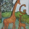 Baby Giraffe, Watercolor on Paper, 8x10, 2011